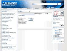 Tablet Screenshot of maneko.cz