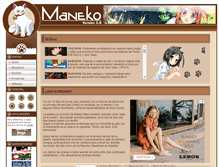 Tablet Screenshot of maneko.cl